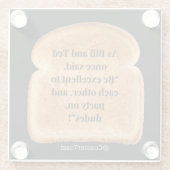 Untersetzer mit Funny Witty Toast (Rückseite)