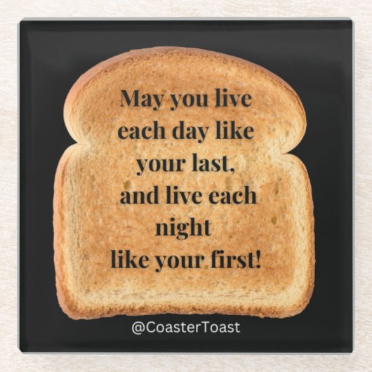 Untersetzer mit Funny Witty Toast (Vorderseite)