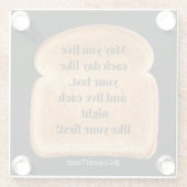 Untersetzer mit Funny Witty Toast (Rückseite)