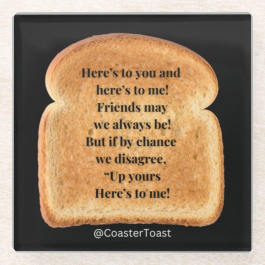 Untersetzer mit Funny Witty Toast (Vorderseite)