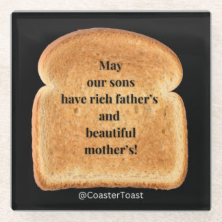 Untersetzer mit Funny Witty Toast