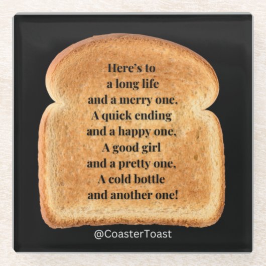 Untersetzer mit Funny Witty Toast (Vorderseite)