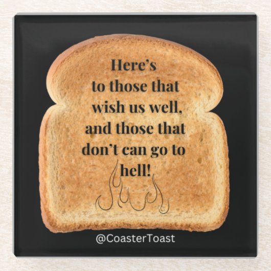 Untersetzer mit Funny Witty Toast (Vorderseite)