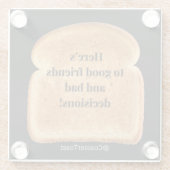 Untersetzer mit Funny Witty Toast (Rückseite)