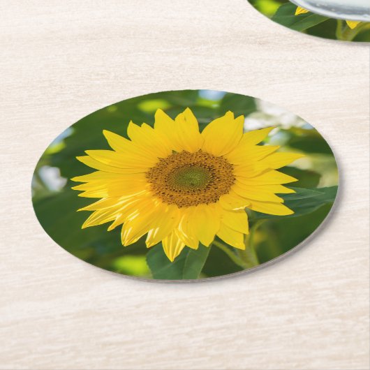 Untersetzer mit gelber Sonnenblume (Angewinkelt)
