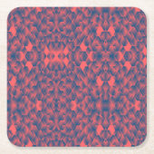 Untersetzer mit geometrischem Muster aus Rot und N (Vorderseite)