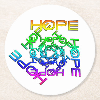 Untersetzer mit geschriebenem MultiColor Word HOPE