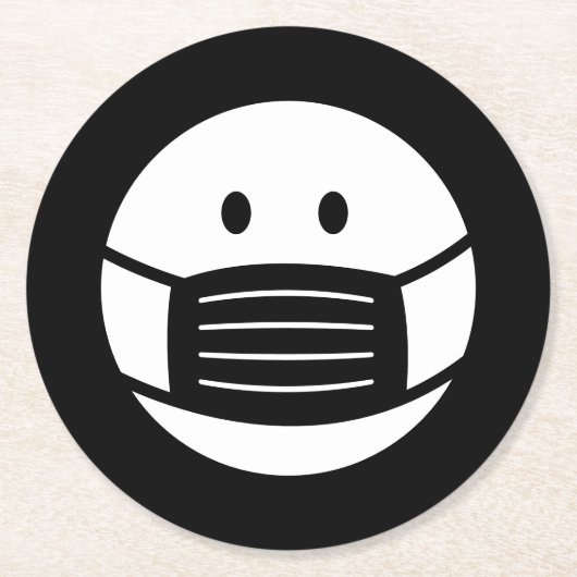 Untersetzer mit Gesichtsmaske (Vorderseite)