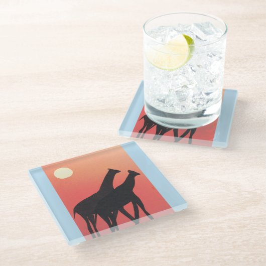 Untersetzer mit Giraffe (Schrägansicht)