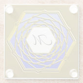Untersetzer mit Gold, Irisfarbhexagon (Rückseite)