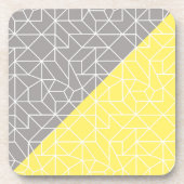 Untersetzer mit grauem und gelbem geometrischem Ko (Vorderseite)