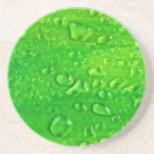Untersetzer mit grünen Wassertropfen