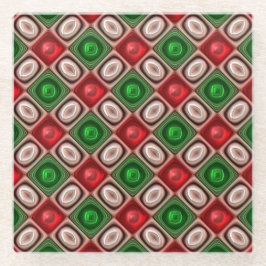 Untersetzer mit grüner und roter Weihnachtscreme