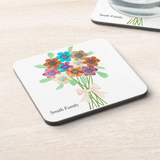 Untersetzer mit Hübschem Blumenstrauß (Linke Seite)