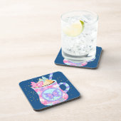 Untersetzer mit Hübscher Tasse und Schmetterlingen (Rechte Seite)