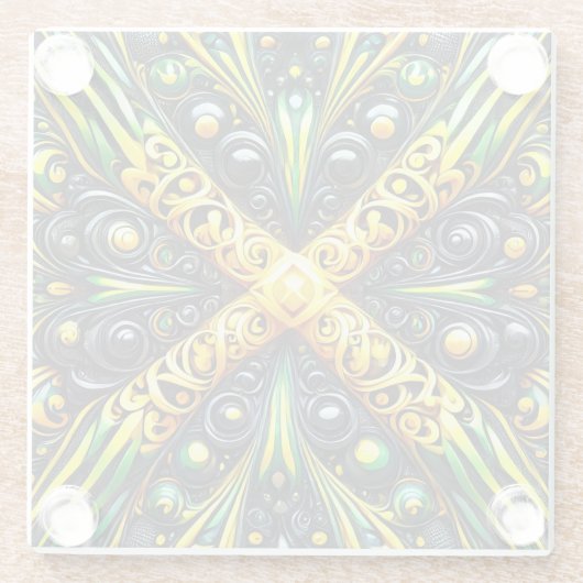 Untersetzer mit jamaikanischen Farben (Rückseite)