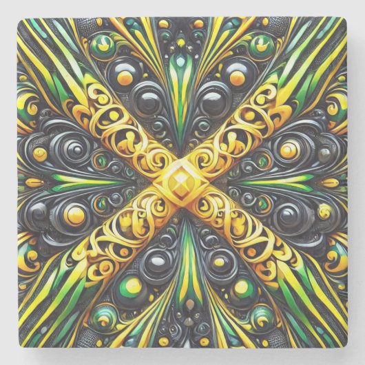 Untersetzer mit jamaikanischen Farben (Vorderseite)