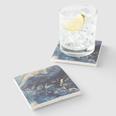 Untersetzer mit Johnson Abstrakt Artwork (Seitenansicht)