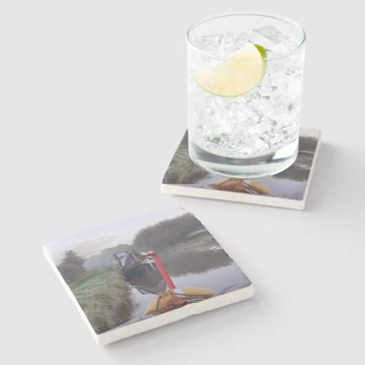 Untersetzer mit Kanalmotiv (Seitenansicht)