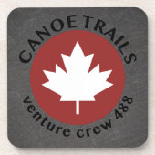 Untersetzer mit Kanufahrten Ahornblätterpilz (Vorderseite)