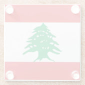 Untersetzer mit libanesischer Flagge (Rückseite)