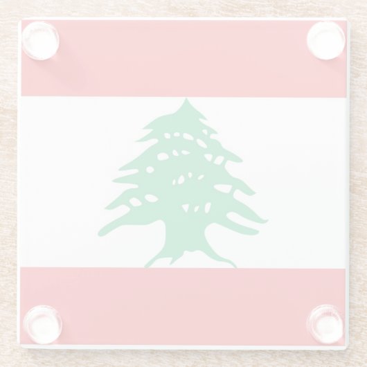 Untersetzer mit libanesischer Flagge (Rückseite)