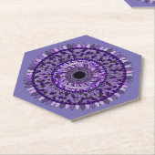 Untersetzer mit lila Mandala-Design (angewinkelt)