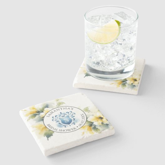 Untersetzer Mit Monogramm Blumenzauber (Seitenansicht)