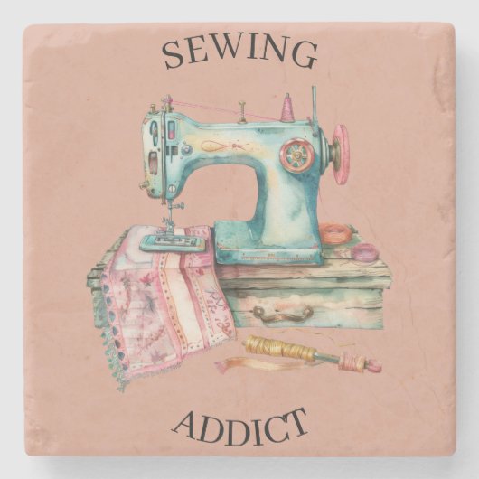Untersetzer mit Nähmaschinendesign (Vorderseite)
