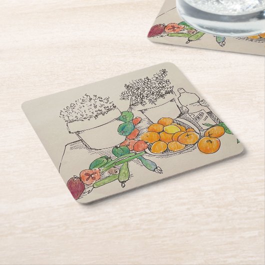 Untersetzer mit Orangen (angewinkelt)