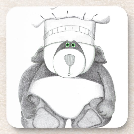 Untersetzer mit Panda-Bärenbild (Vorderseite)