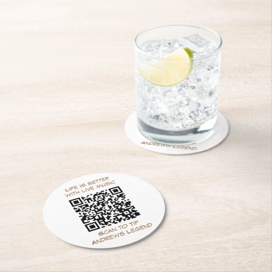 Untersetzer mit QR-Code für Bar (Vor Ort)