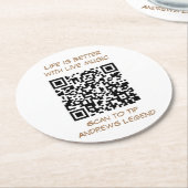 Untersetzer mit QR-Code für Bar (Angewinkelt)