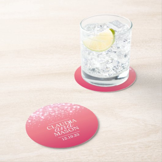 Untersetzer mit rosafarbenem Champagner (Vor Ort)