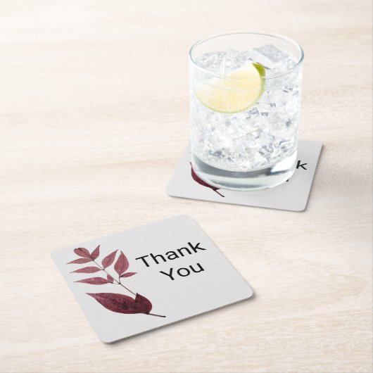 Untersetzer mit roten Herbstlauben (Vor Ort)