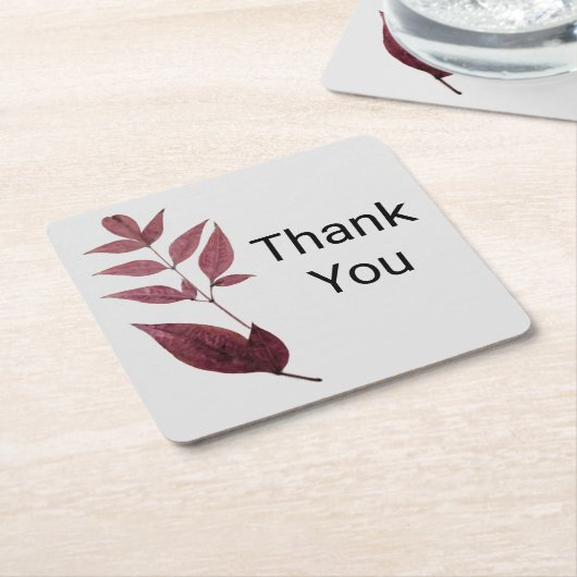 Untersetzer mit roten Herbstlauben (angewinkelt)