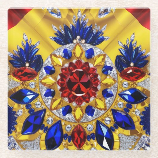 Untersetzer mit rumänischen Farben (Vorderseite)