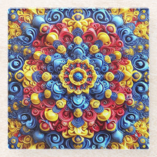 Untersetzer mit rumänischen Farben