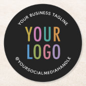 Untersetzer mit schwarzen Pulpboards mit Business- (Vorderseite)