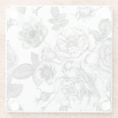 Untersetzer mit Schwarzweißrosen (Rückseite)