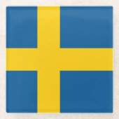 Untersetzer mit schwedischer Flagge (Vorderseite)