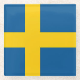 Untersetzer mit schwedischer Flagge