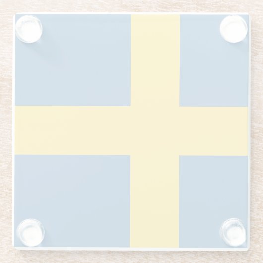 Untersetzer mit schwedischer Flagge (Rückseite)