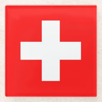 Untersetzer mit Schweizer Flagge