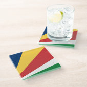 Untersetzer mit Seychellen-Farben (Schrägansicht)