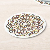 Untersetzer mit spitzenähnlichem Gold-Design (Angewinkelt)