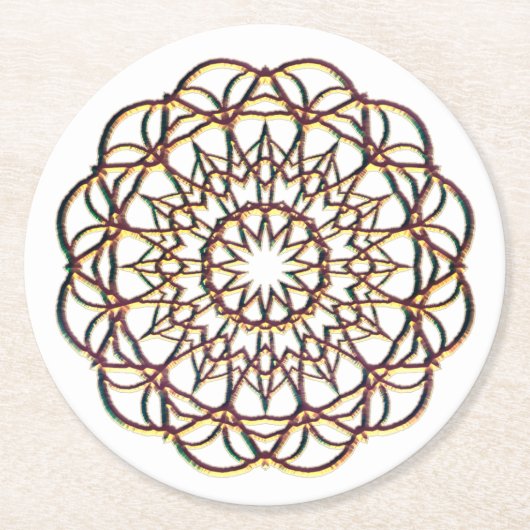 Untersetzer mit spitzenähnlichem Gold-Design (Vorderseite)