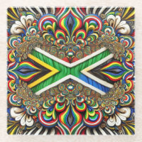 Untersetzer mit südafrikanischen Farben