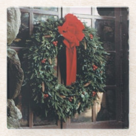Untersetzer mit Weihnachtskranz