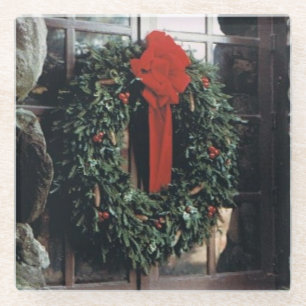 Untersetzer mit Weihnachtskranz